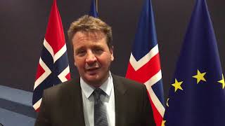 Guðlaugur Þór Þórðarson, Iceland’s Foreign Minister, as EEA EFTA Chair