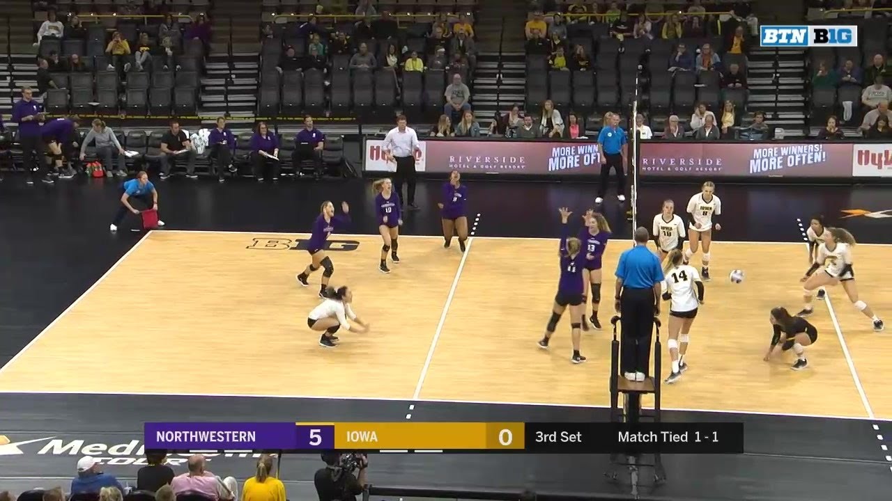 #18: Northwestern At Iowa | Top 25 B1G Volleyball Games Of 2018 - YouTube