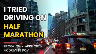 Driving Brooklyn on NYC Half Marathon Sunday | Traffic POV 4K