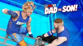 DAD vs SON in a CAGE! WWE 2k19 Family Battle | K-City GAMING