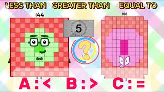 NUMBERBLOCKS LESS THAN, GREATER THAN AND EQUAL TO | FIND THE CORRECT SYMBOL | QUIZ | learning city