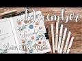 Winter doodles theme | December 2020 plan with me | bullet journal setup