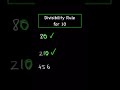 Divisibility Rule for 10