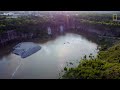 this empty quarry transformed into a waterfall filled lake national geographic