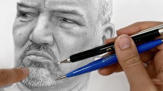 How To Draw a Realistic White Beard - BEST Technique to Draw White Hair