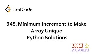 945. Minimum Increment to Make Array Unique python leetcode solutions
