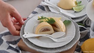 🍋레몬과 얼그레이 홍차의 상큼발랄한 '레몬 무스 케이크 Lemon Mousse cake'(홈 카페 브이로그Home cafe vlogㅣ아름다운 디저트 영상)ㅣ행복한수지씨