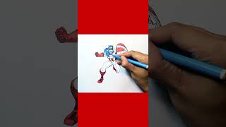 How to DRAW CAPTAIN AMERICA #shorts