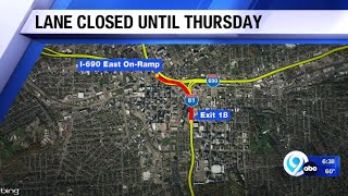 NYDOT announce weekday lane closures over next week-and-a-half on I-81
