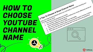 How to choose youtube channel name