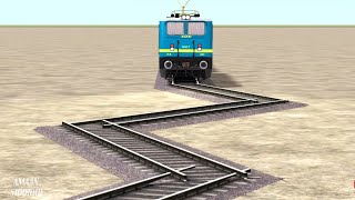 TRAINS Vs ZIG ZAG RAILROAD - Train Simulator || Indian Railways