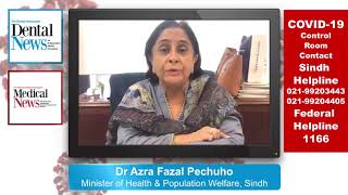 COVID-19 I Sindh Health Minister, Dr Azra Pechuho Official Briefing