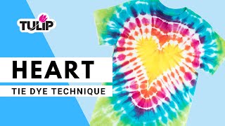 How to Tie Dye Heart Shape Pattern with Tulip