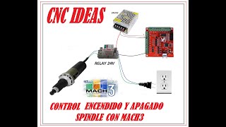 Control encendido y apagado Spindle Mach3 RELAY (Motortool O Ruteadora)