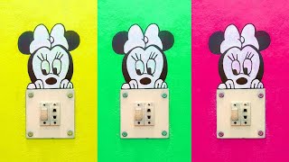 Easy switchboard art ideas 🎨 switchboard painting | Switch board Drawing | Switchboard Sticker