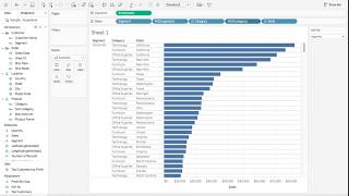 Tableau Tutorial 8: How to Sort Data by Using Parameter to Select Dimensions