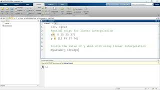 Matlab Code on Linear Interpolation