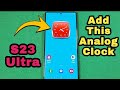 how to add Clock Widget on home screen with free app on Samsung Galaxy S23 Ultra