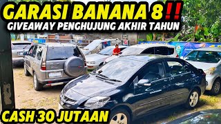 Konten Penutup Tahun 2024!! Garasi Banana 8 obral abis harga mobil bekas cash 30 jutaan nih