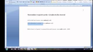 PowerSchool - Storing Grades