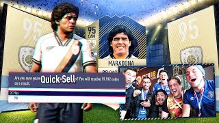 I PACKED THE FIRST EVER ICON MARADONA! MY FIRST FIFA 18 PACK OPENING