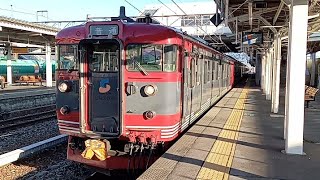 しなの鉄道115系朝ラッシュ6両運用　しなの鉄道115系S12編成＋S1編成　発車