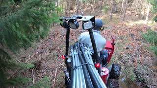 Alstor 821 Miniforwarder  From Road to Forest- View from machine