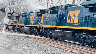 CSX 3342 leads a eastbound freight across Bolivar