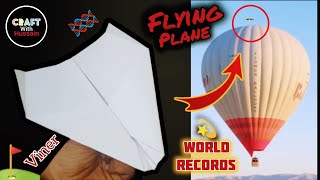 how to make a paper plane | longest time flying world record | paper airplanes | craft with Hussain.