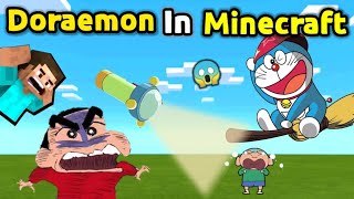 Shinchan found Doraemon in Minecraft 😱😱 || Shinchan Minecraft || Doraemon Minecraft