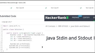 Java Stdin and Stdout I | HackerRank | Taking user input and outputting it