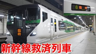 【救済臨】新幹線救済列車 E257系5000番台 東北新幹線不通に伴う救済列車 臨時快速 宇都宮線(大宮〜上野) #救済臨