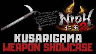 Nioh 2 Kusarigama Showcase | Kusarigama Moveset \u0026 Combat | Nioh 2 Beta