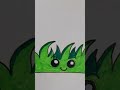 GRASS DRAWING STEP BY STEP / HOW TO DRAW CUTE GRASS FOR BEGINNERS / CREATIVE ART