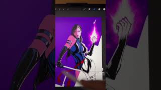 Psylocke from X-Men! #art #shortsfeed #shorts #psylocke #xmen #digitalart #comicart #marvel #comics