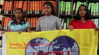 Greeting messages on the WFTU 75th Anniversary by young trade unionist from Sri Lanka.