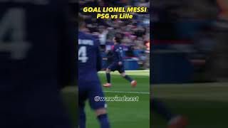 The Goal of Lionel Messi PSG vs Lille 4-3 #shorts #messi #psg #lionelmessi #football