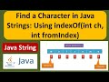 Java String: Find a Character in Java Strings: Using indexOf(int ch, int fromIndex)  | Java Tutorial