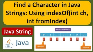 Java String: Find a Character in Java Strings: Using indexOf(int ch, int fromIndex) | Java Tutorial