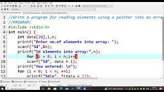24.C program to display array values using pointers | C Programming Language LAB | PPS LAB