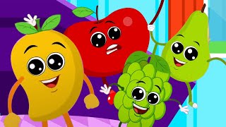 Ten Little Fruits, Shapes Cartoon and Fun Learning Video for Kids