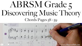 ABRSM Discovering Music Theory Grade 5 Chords Pages 58 - 59 with Sharon Bill