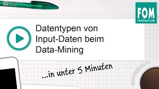 Datentypen von Input Daten beim Data Mining | Video Based Learning