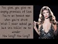 Tove Lo ~ How Long ~ Lyrics