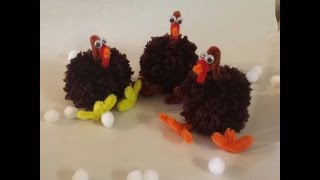 Pom Pom Turkey Craft