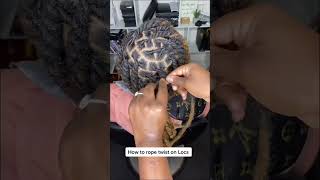 How to rope twist on locs tutorial #shorts #hairtips #naturalhair