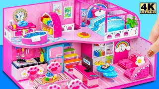 Easy Build Pink Bedroom, Kitchen, Bathroom, Living Room from Cardboard, Paper ❤️ DIY Miniature House