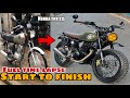 Brand New Honda TMX 125 alpha SCRAMBLER BUILD . full time lapse start to finish , MOTORCYCLE CUSTOM