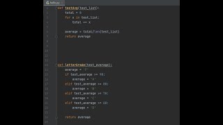 Python - Test Average And Grade