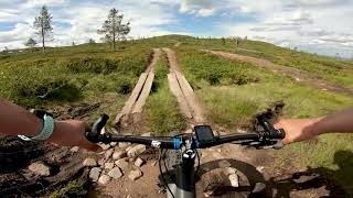 Fatbiking at Pallas Pahakuru trail in Lapland Finland